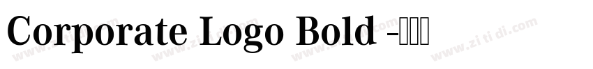 Corporate Logo Bold 字体转换